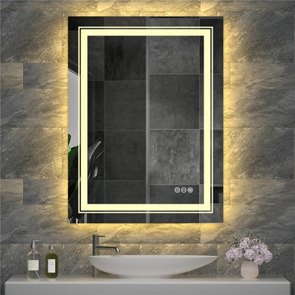Modern Luxury: LED Mirror with Defogger 600*800mm Double LED.