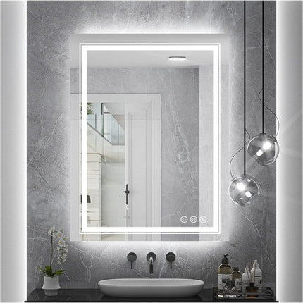 Modern Luxury: LED Mirror with Defogger 600*800mm Double LED.