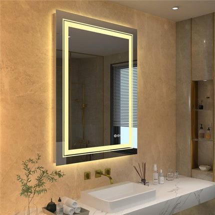 Modern Luxury: LED Mirror with Defogger 600*800mm Double LED.