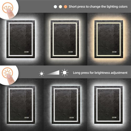 Modern Luxury: LED Mirror with Defogger 600*800mm Double LED.