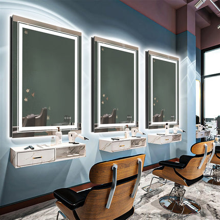 900*700MM Dimmable LED Bathroom Mirror Antifog Wall Mounted Vanity Makeup Mirror.