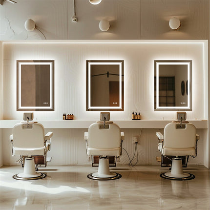 900*700MM Dimmable LED Bathroom Mirror Antifog Wall Mounted Vanity Makeup Mirror.