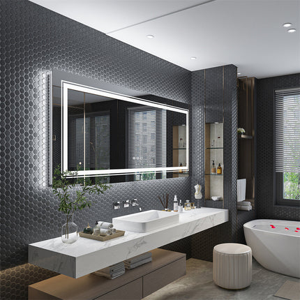 Fin 1200X800Mm Led Front Backlit Bathroom Mirror Fogless Anti-Aging Premium Hd Glass.