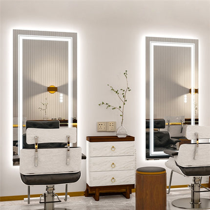 Anti-Fog LED Bathroom Mirror with 2-Way Mount 1000*600mm/Double LED.
