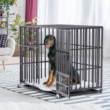 Heavy Duty Dog Cage with Lock & Bottom Tray.