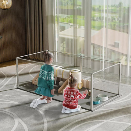 Large Acrylic Dog Playpen Fence Clear Pet Fertility Cage Fence Enclosure Playgroup.