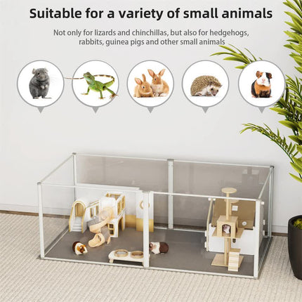 Large Acrylic Dog Playpen Fence Clear Pet Fertility Cage Fence Enclosure Playgroup.