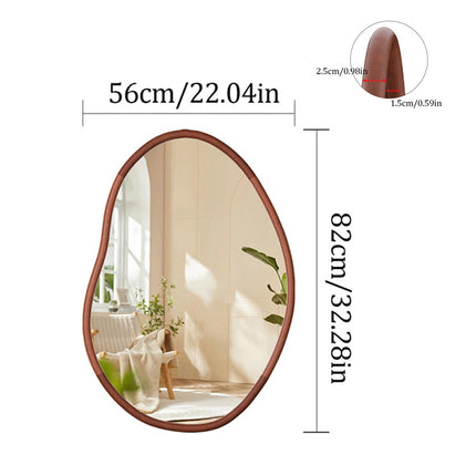 Wooden Frame Wall Mirror - Entryway & Hall Decor.