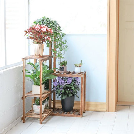 Premium Pine Wood 6-Tier Plant Stand.