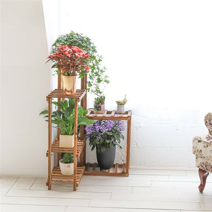 Premium Pine Wood 6-Tier Plant Stand.