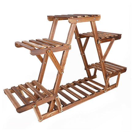 Upgraded Thick Wood Indoor Plant Stand with Flower Planter Shelves.
