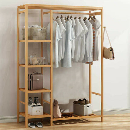 Open Wardrobe Clothes Rail Rack Hanging Garment Heavy Duty Organizer Coat Shelf.