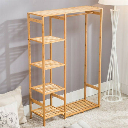 Open Wardrobe Clothes Rail Rack Hanging Garment Heavy Duty Organizer Coat Shelf.