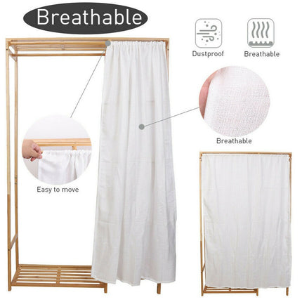 Open Wardrobe Clothes Rail Rack Hanging Garment Heavy Duty Organizer Coat Shelf.