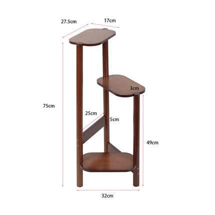 3 Tier bamboo plant stand for garden and living room-Brown.