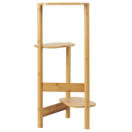 3-Tier Brown Bamboo Plant Stand Bonsai Holder.