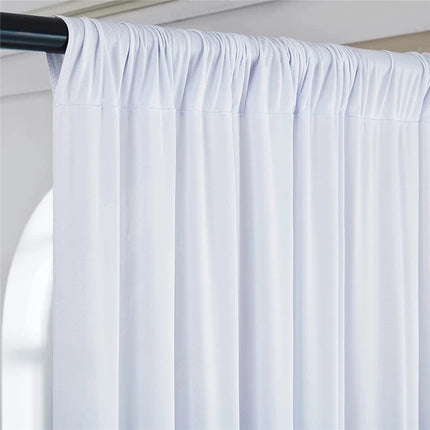 Large 3×3 m White Wedding Backdrop Curtains for Baby Shower and Birthday Decor.