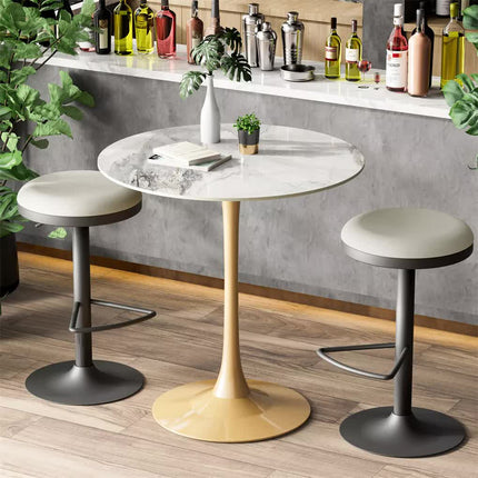 Heavy Duty High Bar Table-Glossy Jade Top+Gold legs.