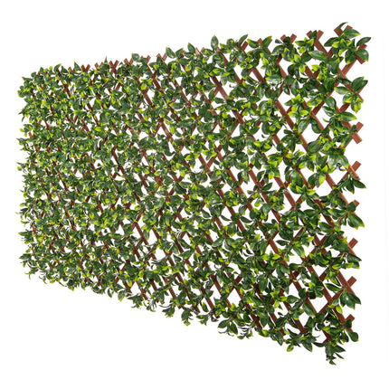 Jasmine Artificial Hedge Extendable Trellis / Screen 2 Meter By 1 Meter UV Resistant (PVC).