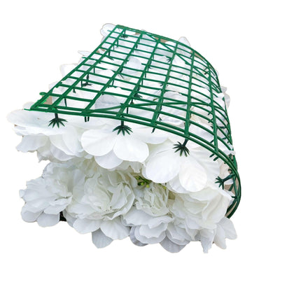 Artificial Flower Wall Backdrop Panel 40cm X 60cm Mixed Whites.