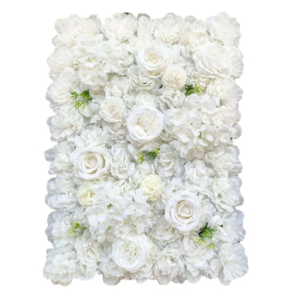 Artificial Flower Wall Backdrop Panel 40cm X 60cm Mixed Whites.