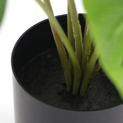 Potted Artificial Split Philodendron Plant With Real Touch Leaves 35cm.