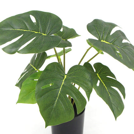 Potted Artificial Split Philodendron Plant With Real Touch Leaves 35cm.