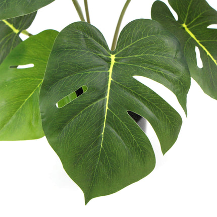 Potted Artificial Split Philodendron Plant With Real Touch Leaves 35cm.
