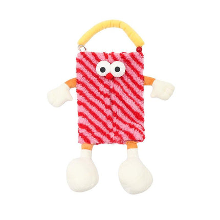 Red Striped Tissue Holder for Car - Fun Design.