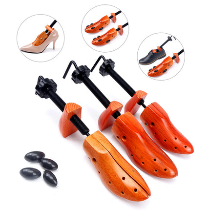 1 PCS Brown Adjustable Wooden Shoe Stretcher for Women, Small Size (EUR 34-38).
