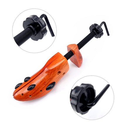 1 PCS Brown Adjustable Wooden Shoe Stretcher for Women, Small Size (EUR 34-38).