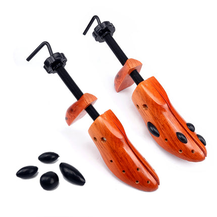 1 PCS Brown Adjustable Wooden Shoe Stretcher for Women, Small Size (EUR 34-38).