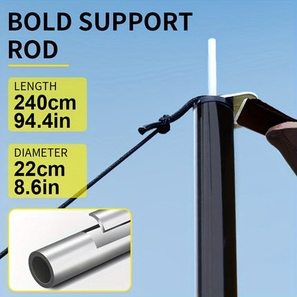 Outdoor camping square sky curtain, black glue sky curtain, sun and rain protection.