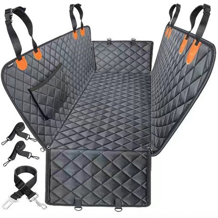 Heavy Duty Dog Car Seat Cover with Side Flaps, Waterproof Pet Back Seat Cover,  Non-Slip  Scratchproof Dog Hammock for Cars, Trucks and SUVs.