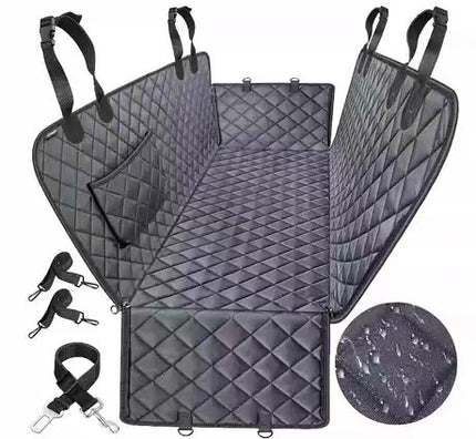 Dog Car Seat Cover with Mesh Window, Waterproof Pet Seat Cover for Back Seat, Non-Slip Durable Scratchproof Dog Hammock for Cars, Trucks and SUVs.