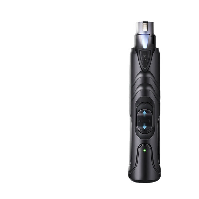 Dual-Speed Pet Nail Grinder with LED Light, USB Rechargeable, 5000-7500 RPM for Safe and Painless Grooming.