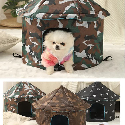 Outdoor Waterproof Cat House - Insulated, Weatherproof, Warm Shelter for Cats, Ideal for Winter Protection, Size: S 35*40cm.