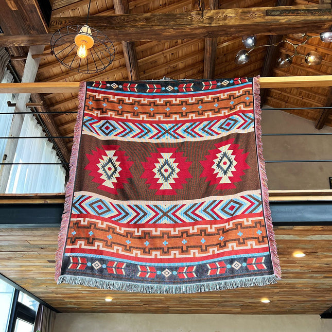 2pcs pack set 90*150cm Bohemian Picnic Blanket, Waterproof Camping Blanket, Outdoor Rug for Camping, Picnic, Beach.