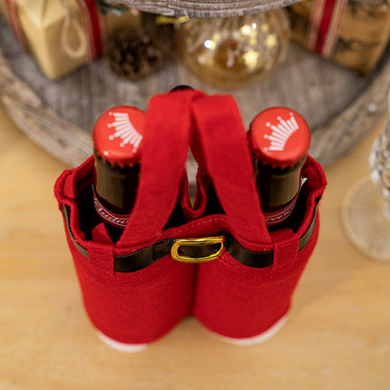 6pcs Big one Christmas Decoration Supplies, Christmas Pants, Gift Bags, Small Pants Candy Bags, Tote Bags, Wine Bottle Sets, Coke Bags.