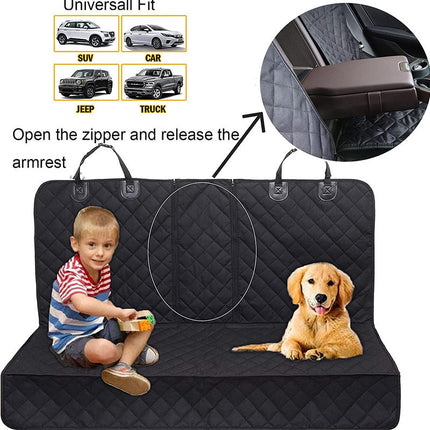 Universal Waterproof Dog Car Seat Cover with Non-Slip Backing - Pet Travel Protection Mat.