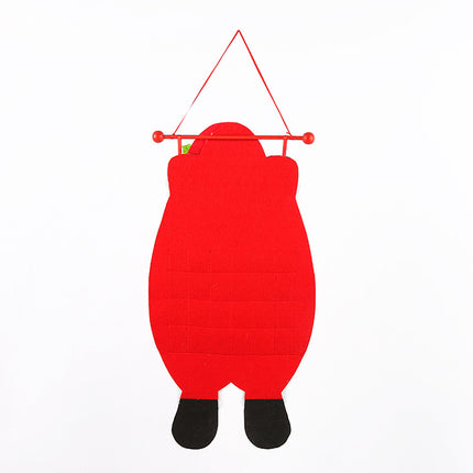 Santa Claus Advent Calendar - Felt Christmas Countdown with 24 Pockets for Kids.