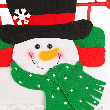 Snowman Advent Calendar - Felt Christmas Countdown with 24 Pockets for Kids, Wall Hanging Decor.