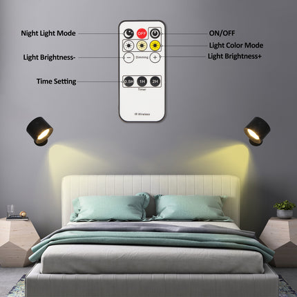 Touch-Control LED Night Light with 3 Brightness Levels & 3 Color Temperatures - Adjustable Stepless Dimming for Home & Office.