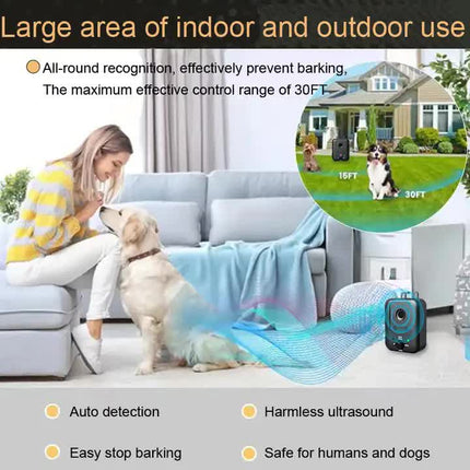 Ultrasonic Wall-Mounted Dog Bark Control Device | Adjustable Frequency Deterrent.