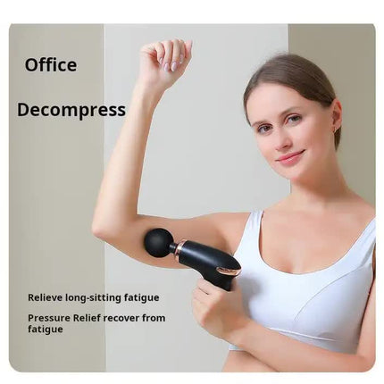 Classic Black Massage Gun - 6-Speed Deep Tissue Massager with 4 Professional Massage Heads.