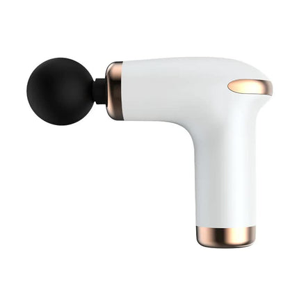 Classic White Massage Gun - 6-Speed Deep Tissue Massager with 4 Professional Massage Heads.