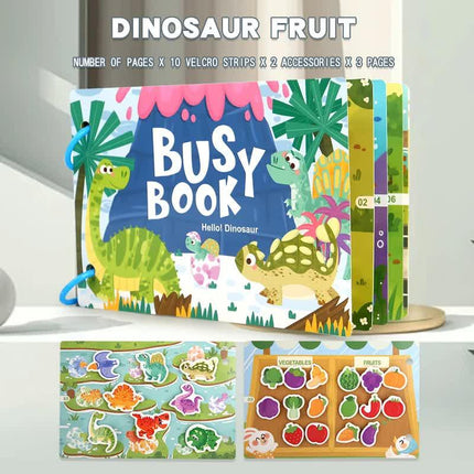 Themed Busy Book Set - Educational Activity Books for Preschool Learning (Farm, Vehicles, Dinosaurs, Ocean, and Forest,5 books in total).