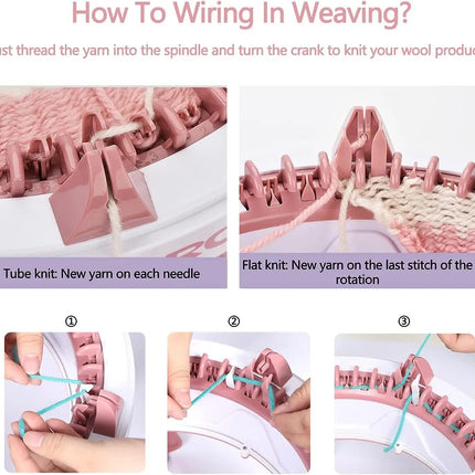Sentro Knitting Machine - DIY Loom for Hats, Scarves, and More | 40 Needle Knitter for Kids & Adults.