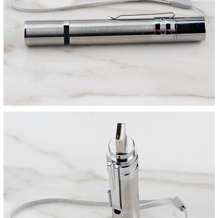 2PCS USB Rechargeable Multifunctional Laser Pointer for Cats - Interactive Toy with Star and Butterfly Patterns.