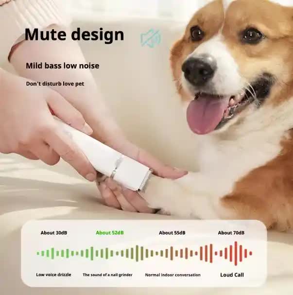 White T70 4-in-1 Pet Grooming Kit – Full Body, Detail, Paw Hair Trimmer & Nail Grinder.